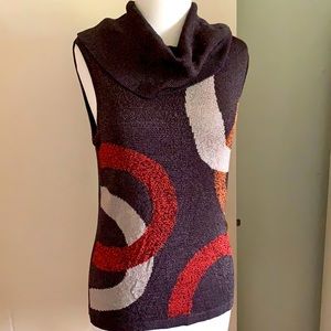 Jones New York Cowl Neck Sleeveless Pullover Sweater